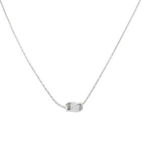 The Inverted Bean charm necklace in 925 silver.